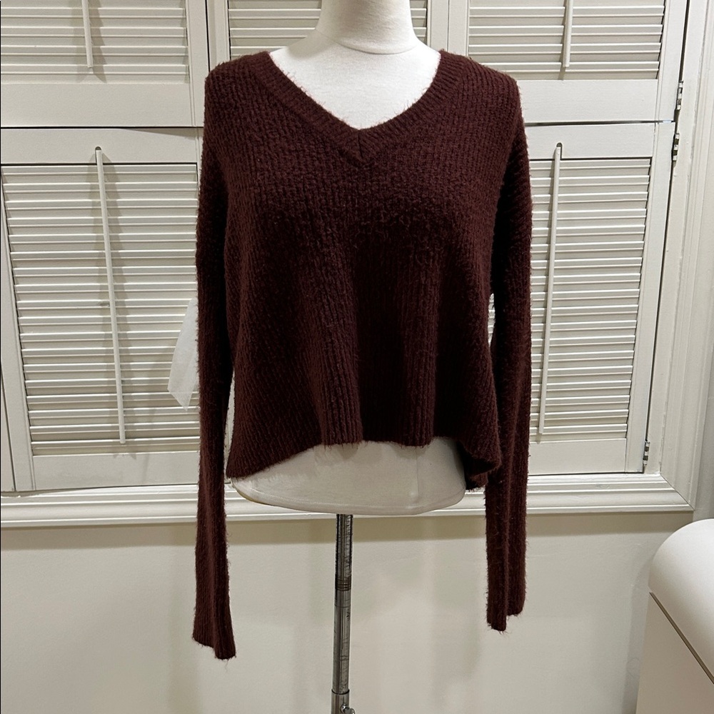 Red V-Neck Sweater in perfect condition- So Soft!
